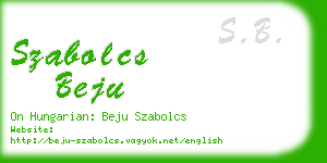 szabolcs beju business card